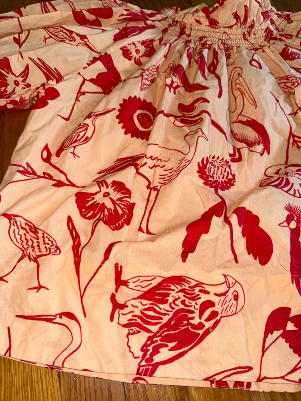 Oliphant Pink and Red Flamingo Print Blouse - Picture 4 of 6